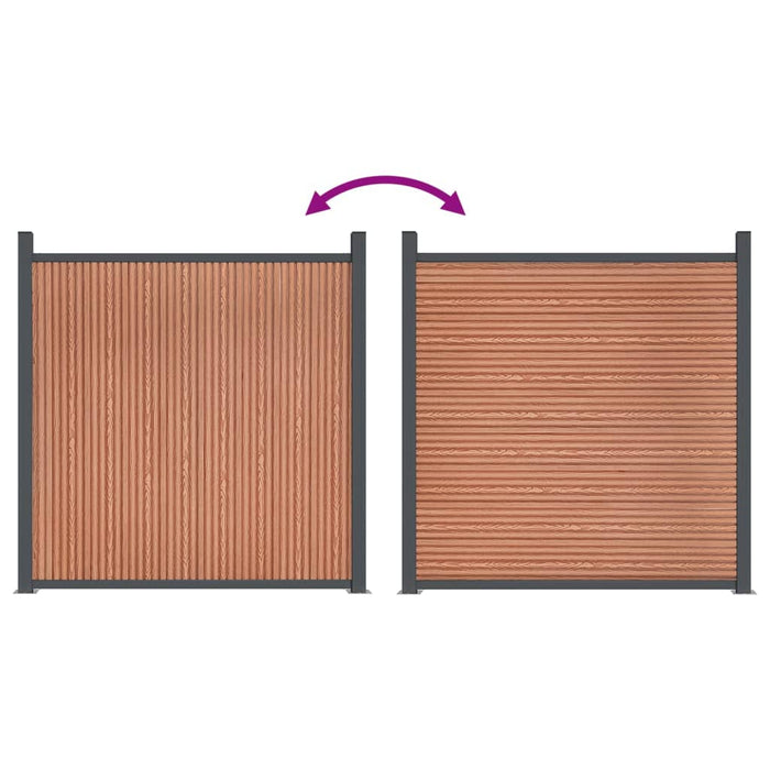 Pannello di Recinzione Marrone 1564x186 cm in WPC 3282806