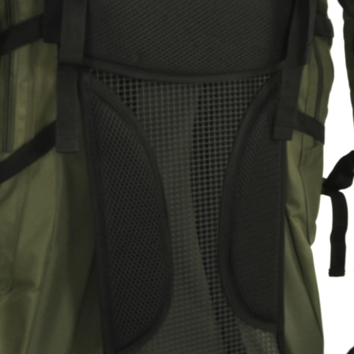 Zaino da Trekking Verde Militare 60 L in Tessuto Oxford