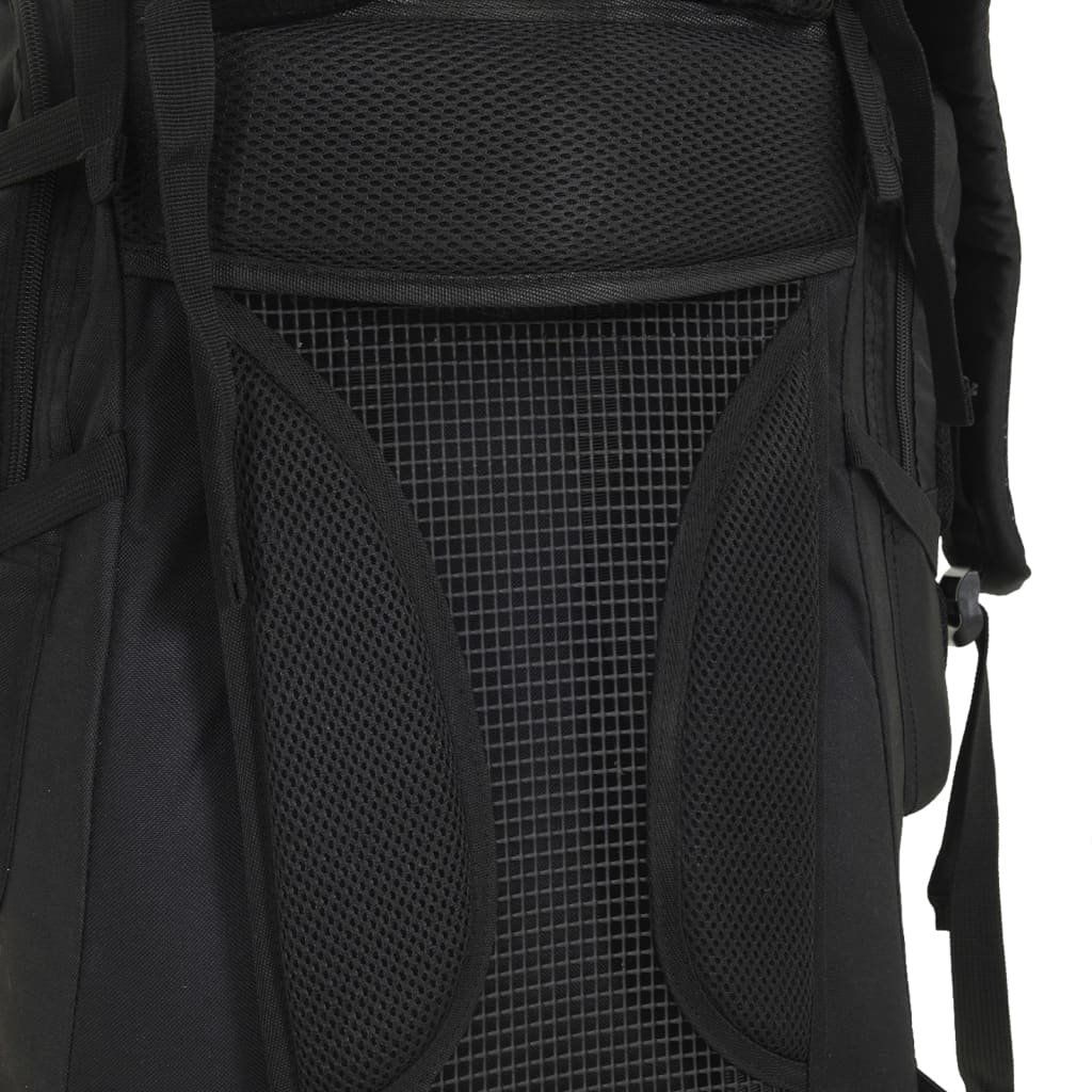 Zaino da Trekking Nero 80 L in Tessuto Oxford