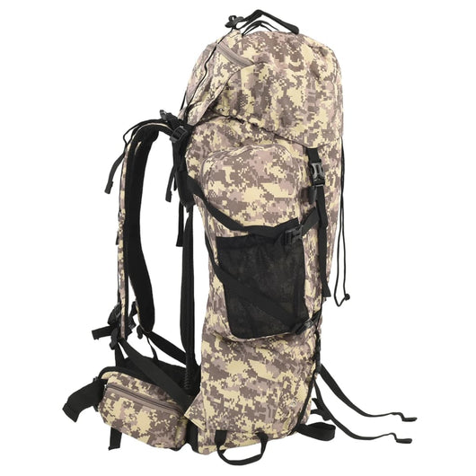 Zaino da Trekking Cammello Mimetico 80 L in Tessuto Oxford
