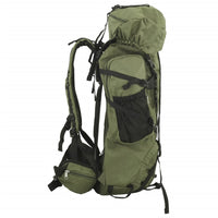 Zaino da Trekking Verde Militare 80 L in Tessuto Oxford