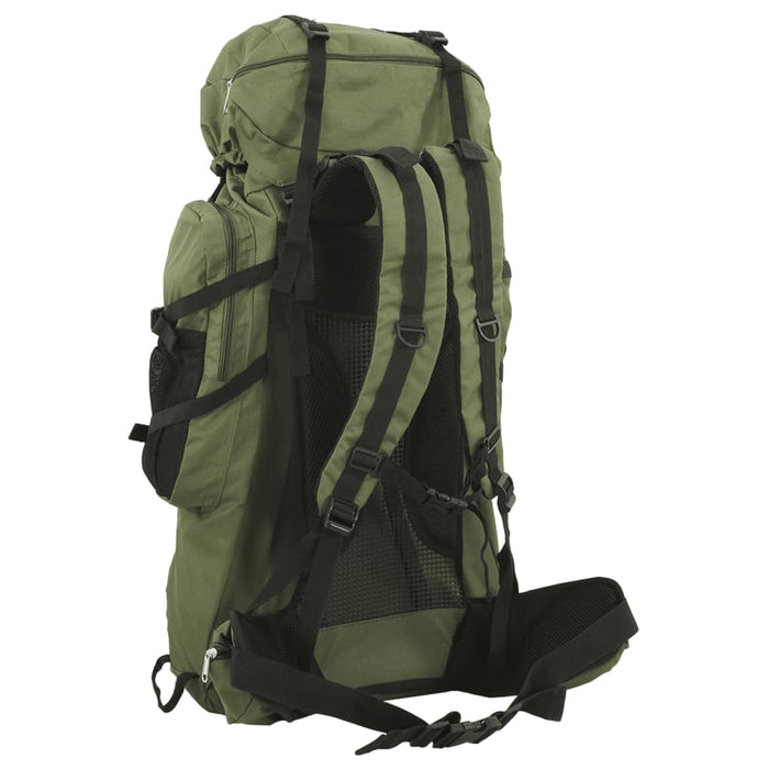 Zaino da Trekking Verde Militare 80 L in Tessuto Oxford