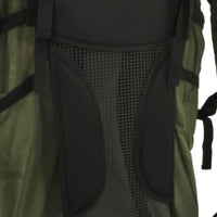 Zaino da Trekking Verde Militare 80 L in Tessuto Oxford