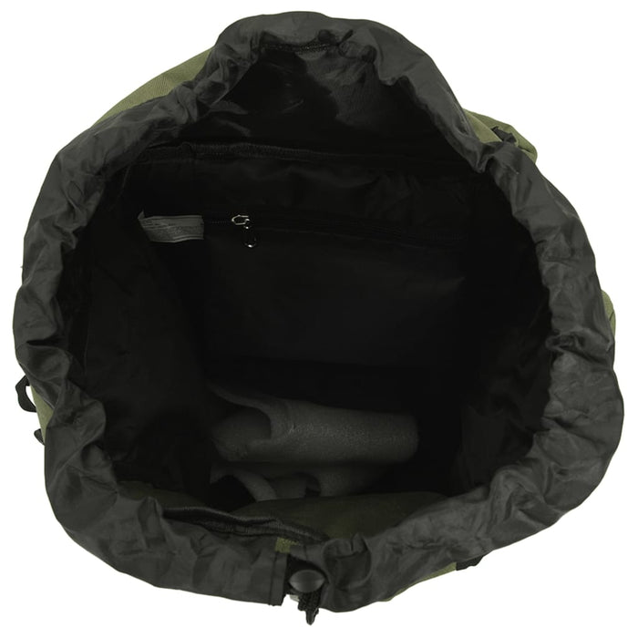 Zaino da Trekking Verde Militare 80 L in Tessuto Oxford