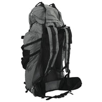 vidaXL Zaino da Trekking Grigio 100 L in Tessuto Oxford