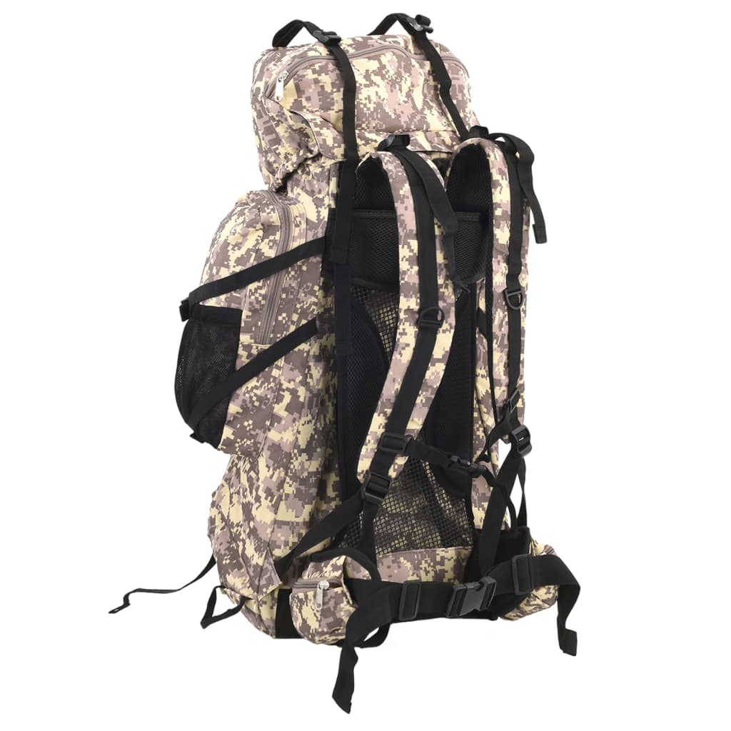 Zaino da Trekking Cammello Mimetico 100 L in Tessuto Oxford
