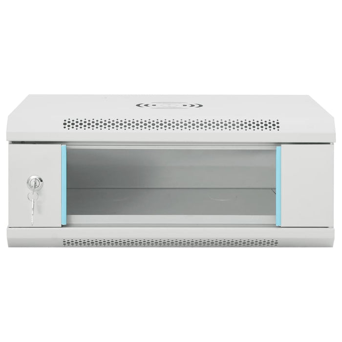 vidaXL Armadietto di Rete a Parete 4U da 19" IP20 53x40x21 cm