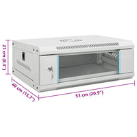 vidaXL Armadietto di Rete a Parete 4U da 19" IP20 53x40x21 cm
