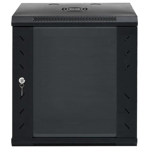 vidaXL Armadietto di Rete a Parete 12U da 19" IP20 53x40x60 cm