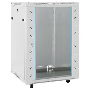 Armadietto di Rete 15U con Ruote Girevole 19" IP20 60x45x86 cm