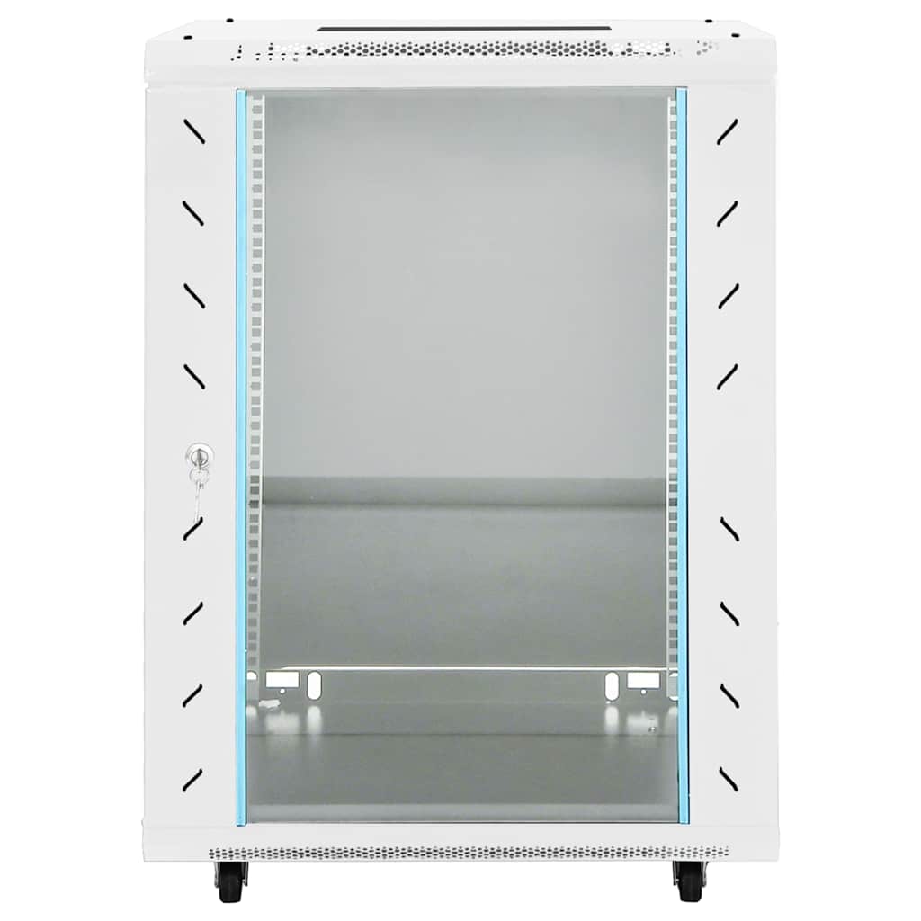 Armadietto di Rete 15U con Ruote Girevole 19" IP20 60x45x86 cm