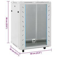 Armadietto di Rete 15U con Ruote Girevole 19" IP20 60x45x86 cm 30265