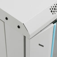 vidaXL Armadietto di Rete 22U con Ruote Girevoli 19" IP20 60x60x120 cm