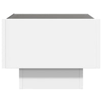 Tavolino con LED-Tavolino da soggiorno-Tavolo Bianco 40x40x30 cm in Legno Multistrato