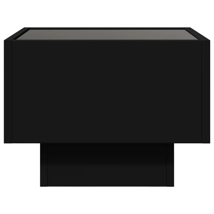 Tavolino con LED Nero 40x40x30 cm in Legno Multistrato 847498