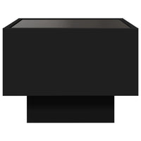 Tavolino con LED Nero 40x40x30 cm in Legno Multistrato 847498