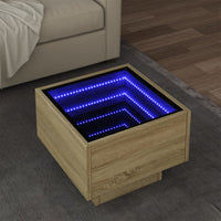 vidaXL Tavolino con LED Rovere Sonoma 40x40x30 cm in Legno Multistrato