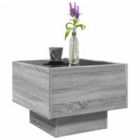 vidaXL Tavolino con LED Grigio Sonoma 40x40x30 cm in Legno Multistrato