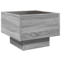 vidaXL Tavolino con LED Grigio Sonoma 40x40x30 cm in Legno Multistrato