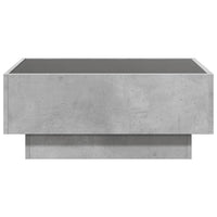 Tavolino Salotto con LED Grigio Cemento 70x50x30 cm Multistrato 847514