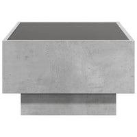 Tavolino Salotto con LED Grigio Cemento 70x50x30 cm Multistrato 847514