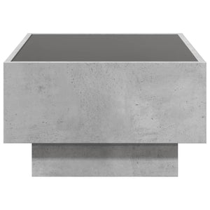vidaXL Tavolino Salotto con LED Grigio Cemento 70x50x30 cm Multistrato