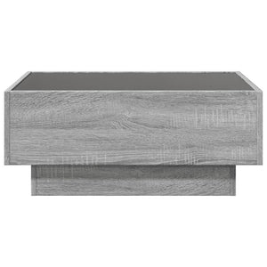 Tavolino Salotto con LED Grigio Sonoma 70x50x30 cm Multistrato 847516