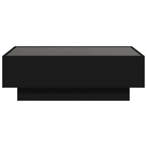 Tavolino Salotto con LED Nero 90x50x30 cm Legno Multistrato 847519