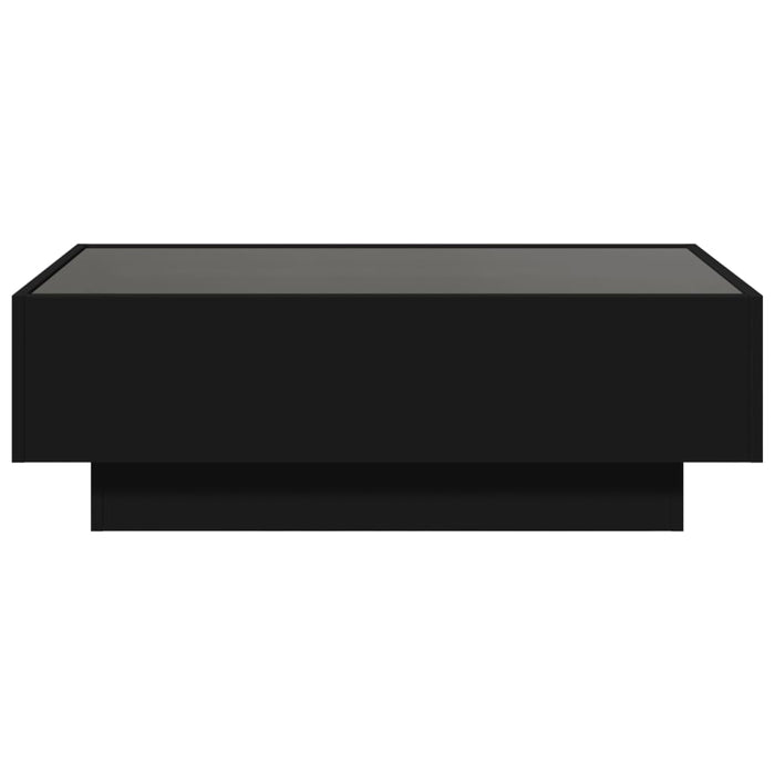 Tavolino Salotto con LED Nero 90x50x30 cm Legno Multistrato