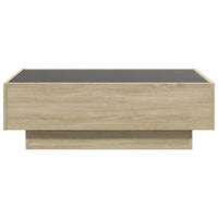 vidaXL Tavolino Salotto con LED Rovere Sonoma 90x50x30 cm Multistrato