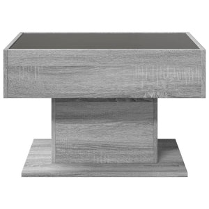 Tavolino Salotto con LED Grigio Sonoma 70x50x45 cm Multistrato 847537