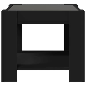 Tavolino Salotto con LED Nero 53x53x45 cm Legno Multistrato 847540