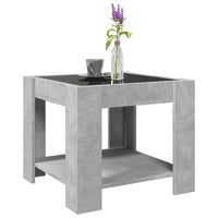 Tavolino Salotto con LED Grigio Cemento 53x53x45 cm Multistrato 847542