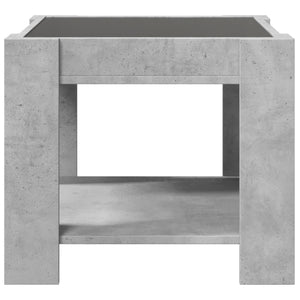 Tavolino Salotto con LED Grigio Cemento 53x53x45 cm Multistrato 847542