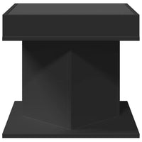 vidaXL Tavolino Salotto con LED Nero 50x50x45 cm Legno Multistrato