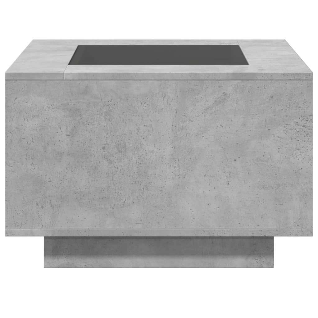 Tavolino Salotto con LED Grigio Cemento 60x60x40 cm Multistrato 847570