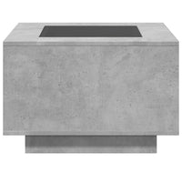 Tavolino Salotto con LED Grigio Cemento 60x60x40 cm Multistrato 847570