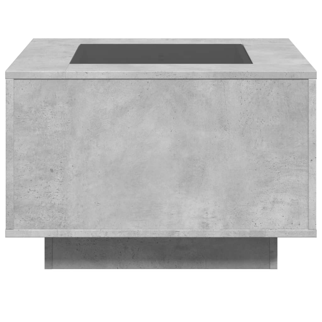 Tavolino Salotto con LED Grigio Cemento 60x60x40 cm Multistrato 847570
