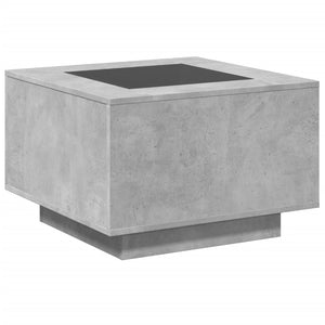 Tavolino Salotto con LED Grigio Cemento 60x60x40 cm Multistrato 847570