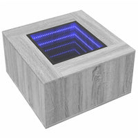 Tavolino Salotto con LED Grigio Sonoma 60x60x40 cm Multistrato 847572