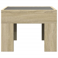 Tavolino da Salotto con LED Infinity Rovere Sonoma 40x40x30 cm 847597