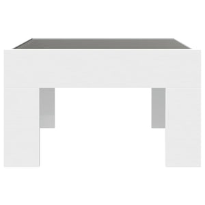 Tavolino da Salotto con LED Infinity Bianco 50x50x30 cm 847602