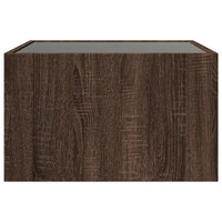 Tavolino da Salotto con LED Infinity Rovere Marrone 50x50x30 cm 847608