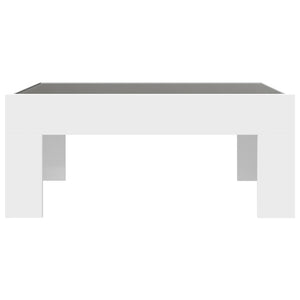 Tavolino da Salotto con LED Infinity-Tavolino da soggiorno Bianco 70x50x30 cm