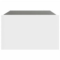 Tavolino da Salotto con LED Infinity-Tavolino da soggiorno Bianco 70x50x30 cm