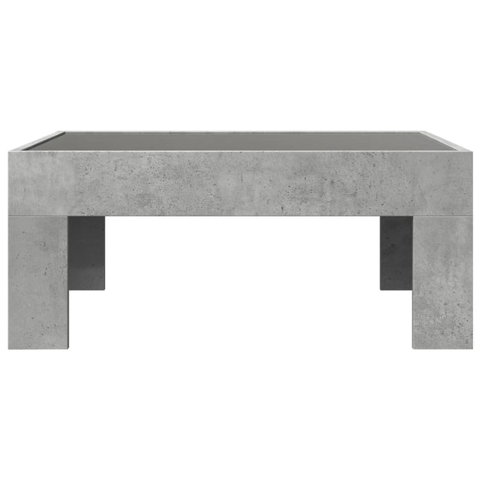 vidaXL Tavolino da Salotto con LED Infinity Grigio Cemento 70x50x30 cm