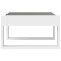 Tavolino da Salotto con LED Infinity-Tavolino da soggiorno Bianco 50x53x30 cm