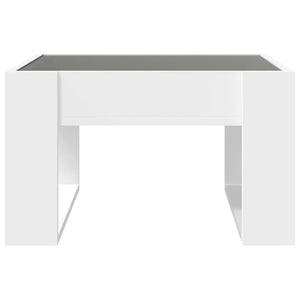 Tavolino da Salotto con LED Infinity Bianco 50x53x30 cm