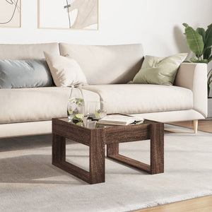 Tavolino Salotto con LED Infinity Rovere Marrone 50x53x30 cm 847629