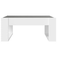 Tavolino da Salotto con LED Infinity-Tavolino da soggiorno Bianco 70x53x30 cm